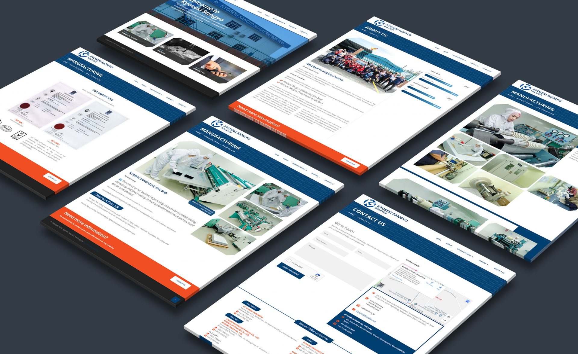 website development for Japan electronics company