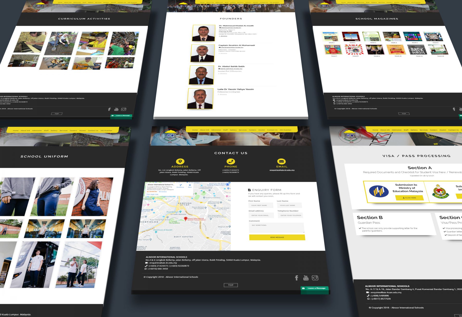 website development for international school