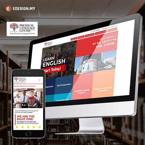 website design for language centre