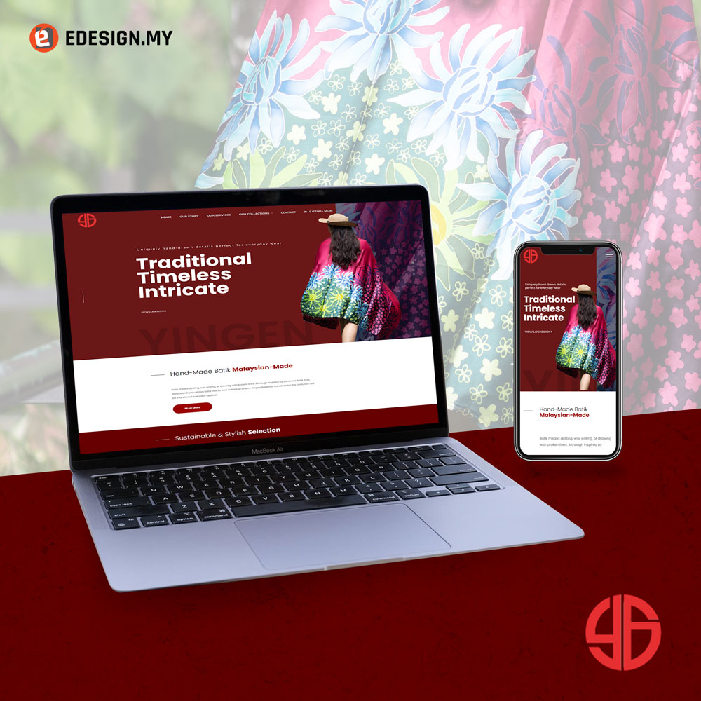 website designwebsite development for handcrafted batik company